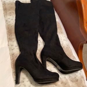 Above the knee suede boots